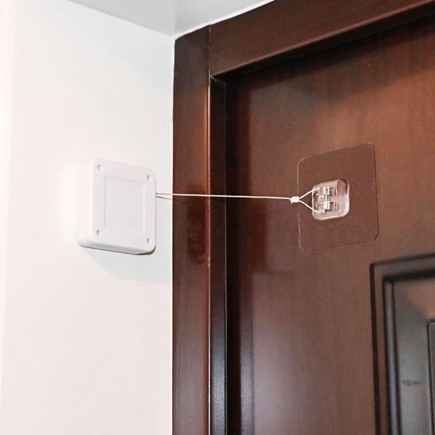 puertas automático sin perforaciones con cordón de material acero automáticamente el puertas automático para puertas residenciales Blanco Macarena Cierra puertas