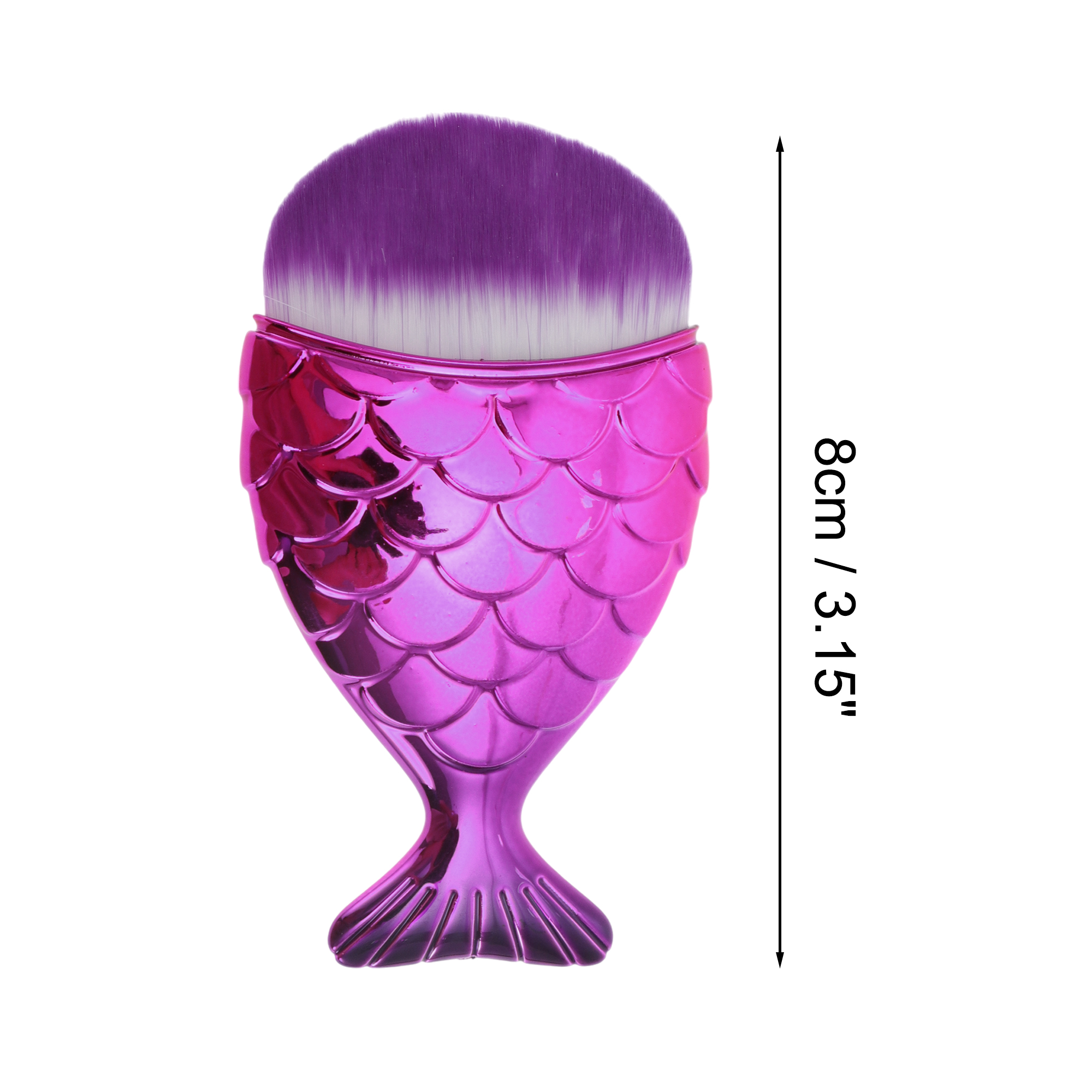 Unique Bargains 1 Pc Durable Convenient Cosmetic Brush for Travel Purplish Red