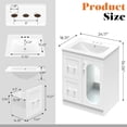 thumbnail image 3 of Gianna 24" Modern Bathroom Vanity with Ceramic Basin, Undermount Vanity Sink Cabinet with 1 Door and 2 Drawers, Free Standing Bathroom Storage Cabinet with Sink Combo Set, White, 3 of 7