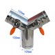 thumbnail image 2 of Compuerta de conducto de aire de 3 vías, válvulas reguladoras redondas de acero inoxidable, control de volumen de aire Diámetro exterior 100 mm, 2 of 9