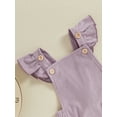 thumbnail image 6 of Musuos Baby Girl Summer Overalls Romper 3M 6M 12M 18M Solid Color Corduroy Ruffles Jumpsuit Newborn Infant Cute Clothes, 6 of 9
