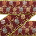 thumbnail image 6 of IBA Indianbeautifulart Black Leaves & Floral Block Ribbon&nbsp;Trim&nbsp;Tape Fabric Laces For Crafts Printed Velvet&nbsp;Trim&nbsp;9 Yards Sewing Accessories 3 Inches, 6 of 8