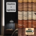 thumbnail image 3 of Western Texas Star Vintage Blackout Curtains for Bedroom/Living Room, Pinch Pleated Black Out Curtains, Farmhouse Brown Wood Grain Room Darkening Window Drapes with Hooks 2 Panels, 59"x70", 3 of 8