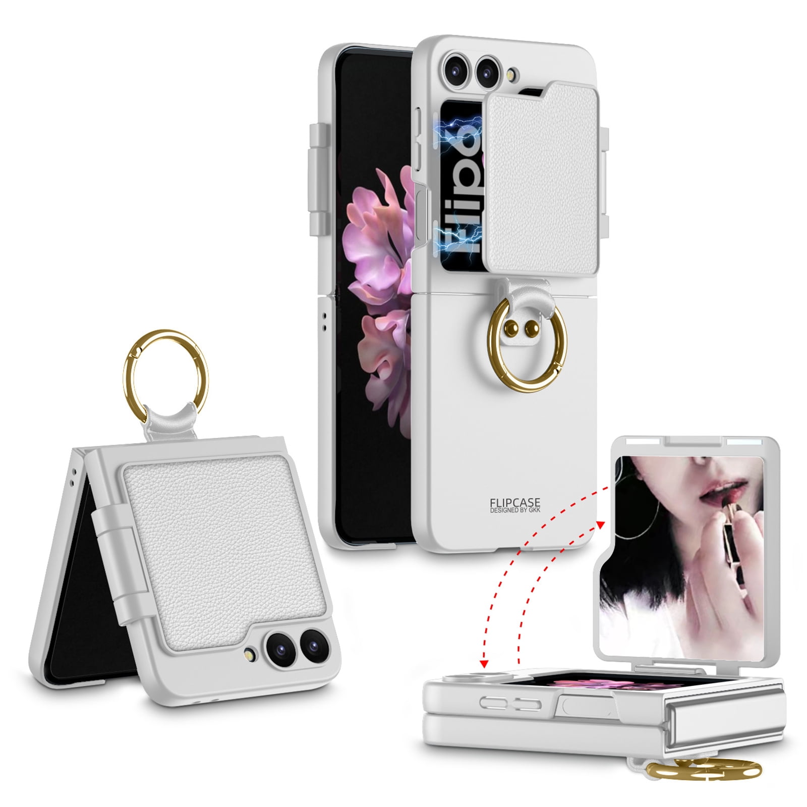 iPhone・スマホケース DESIGN SKIN Galaxy Z Flip 6 Ring Grip Pocket Case ver2 Ivory Amazon.com: SHIEID Case for Samsung Galaxy Z Flip 6 Z Flip6