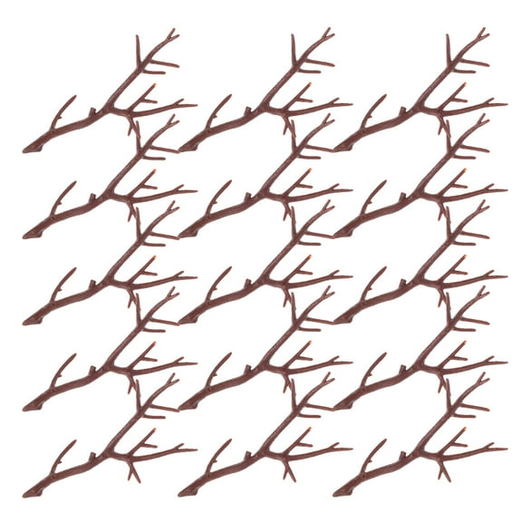 Masteelf  20 Pcs Faux Deer Antlers Winter Decorations Christmas Brown