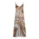 thumbnail image 4 of ICHUANYI Clearance Women's Fashion Casual Summer Pocket Sleeveless Lace Print V-Neck Dress(Khaki, M) ICHUANYI WER2023081015397, 4 of 4