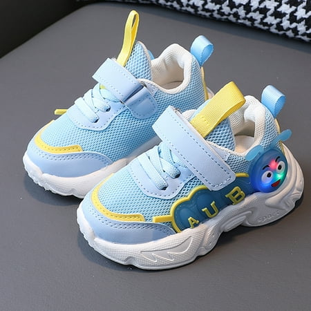 

Cathalem Girls Size Shoes Children Shoes Light Shoes Small White Shoes Light Board Shoes Non Slip Soft Toddler High Top Shoe Blue 5.5 Years