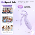 thumbnail image 4 of Eyelash Curler, Portable Rechargeable Heated Lash Curler with Boost Heating, 2-Level Adjustable Temp & 10S Heat 3S Style 24H, 4 of 6