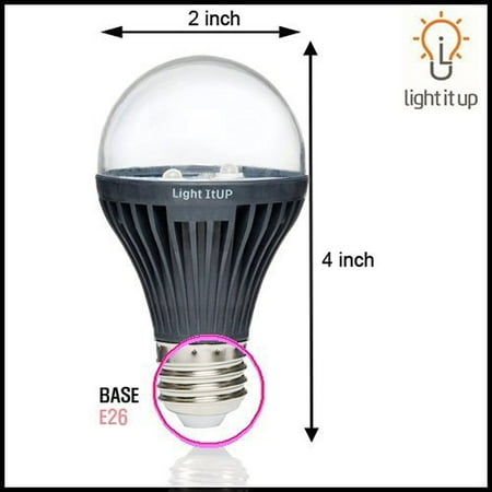 ( Case of 100 Led).  Light ItUP E26 Blacklight Blue LED UV Light Bulb