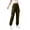 Army Green, variant on Ghalytn Women's Elastic Waist Cargo Jogger Pants - Multi-Pocket Tapered Ankle Cuff Casual Outdoor Bottoms