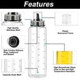 thumbnail image 2 of Uxcell Glass Stainless Steel Olive Oil Dispenser Bottle Pour Drip-Free with Marks 500ML, 2 of 7
