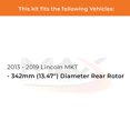 thumbnail image 2 of Max Advanced Brakes - Brake Kit for 2013-2019 Lincoln MKT w/ 3.47" Rear Rotors Rear Replacement Geomet Coated Disc Brake Rotors and Ceramic Brake Pads, 2 of 9
