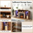 thumbnail image 6 of Costway Fireplace TV Stand w/ Led Lights & 18" Electric Fireplace for For 65" Wall-Mounted TV, 6 of 9