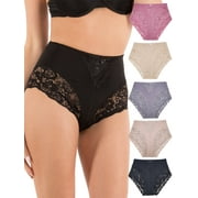 Barbra Women's Panties Light Control Lace Briefs Small to Plus Sizes Multi-Pack