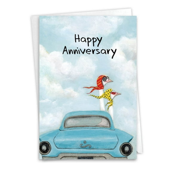 1 Anniversary Card with Envelope - Driving Divas C9276DANG