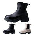 thumbnail image 4 of Short Rain Boots Women Waterproof Fashion Waterproof Chelsea Rainboots Outdoor Garden Shoes Ankle Mud Boots, 4 of 6
