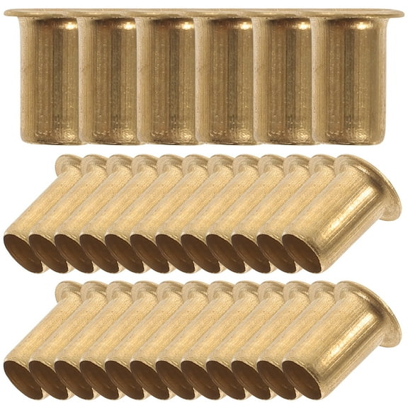 unbranded 30 Pcs Pins Stackable Shelf Support Nails Cabinet Hardware 1X0.9X0.9CM Golden