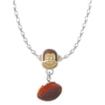 thumbnail image 1 of Delight Jewelry Resin Football Mia Monkey Charm Necklace, 1 of 4