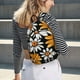 thumbnail image 5 of Disketp Yellow White Daisy Pattern Mochila de Lona Estampada, Mochila Escolar de Viaje Ligera para Estudiantes y Portátil-Small, 5 of 5