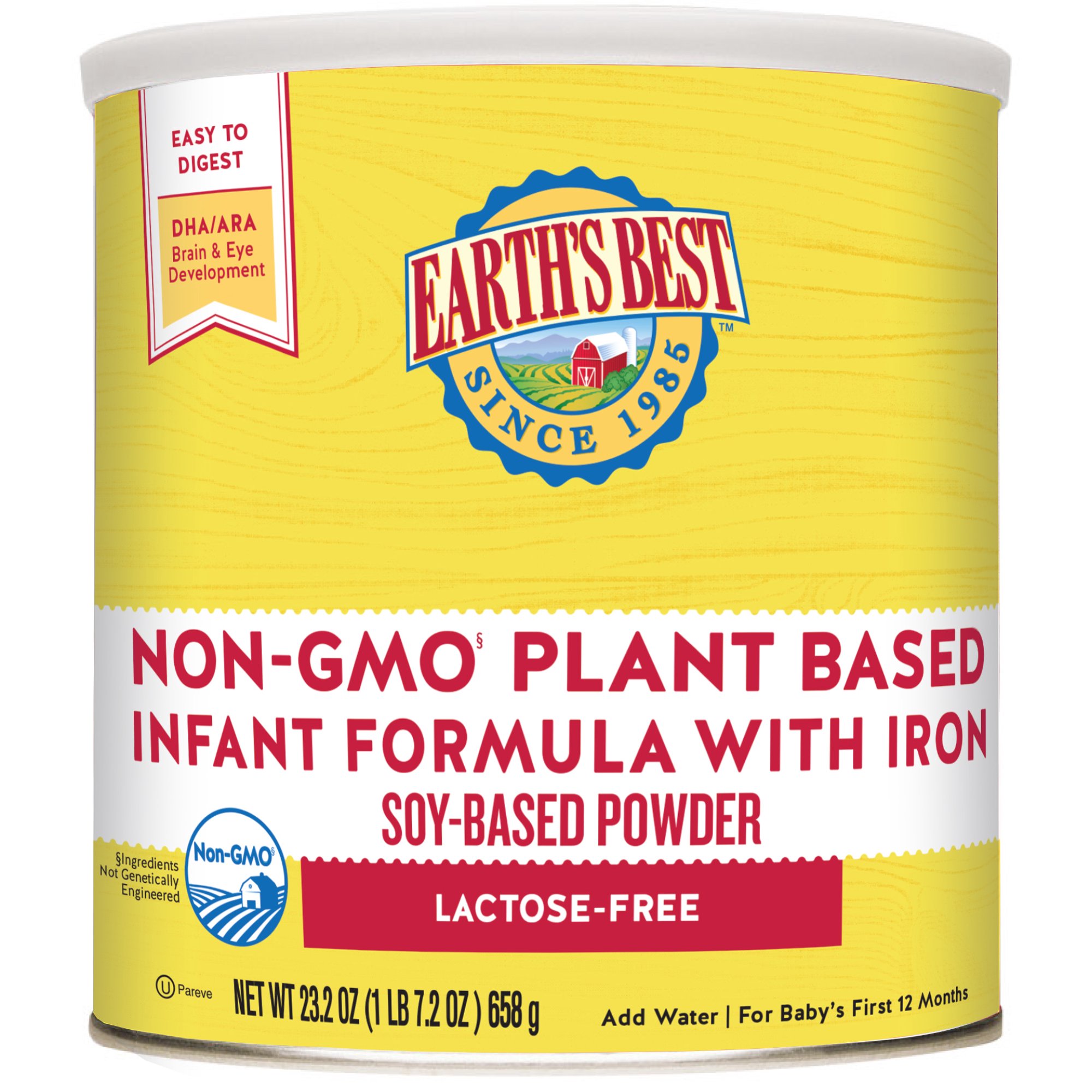 Earth S Best Non Gmo Soy Plant Based Infant Powder Formula With Iron Omega 3 Dha 6 Ara 23 2 Oz Walmart Com Walmart Com