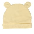 thumbnail image 2 of Gorros Para Bebés, Algodón Amarillo Elástico Cómodo Orejas De Oso Lindo Gorro Lavable A Mano Transpirable Para Recién Nacidos Para Bebés, 2 of 7
