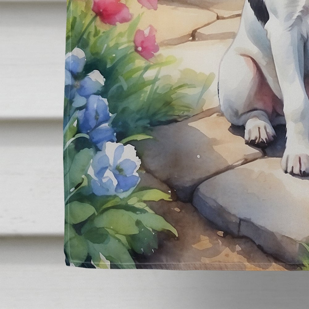 Jack Russell Terrier Spring Path House Flag 28 in x 40 in