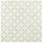 MSI Bianco Starlite 12 in. x 12 in. x 10 mm Polished Marble Mesh-Mounted Mosaic Tile (10 sq. ft./Case)