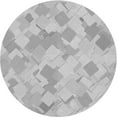 thumbnail image 1 of Ahgly Company Indoor Round Patterned Gunmetal Gray Area Rugs, 4' Round, 1 of 6