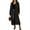 Black, variant on Women's Fall Casual Long Sleeve Cardigan Warm Hooded Jacket Twist Knit Long Sweater With Pockets