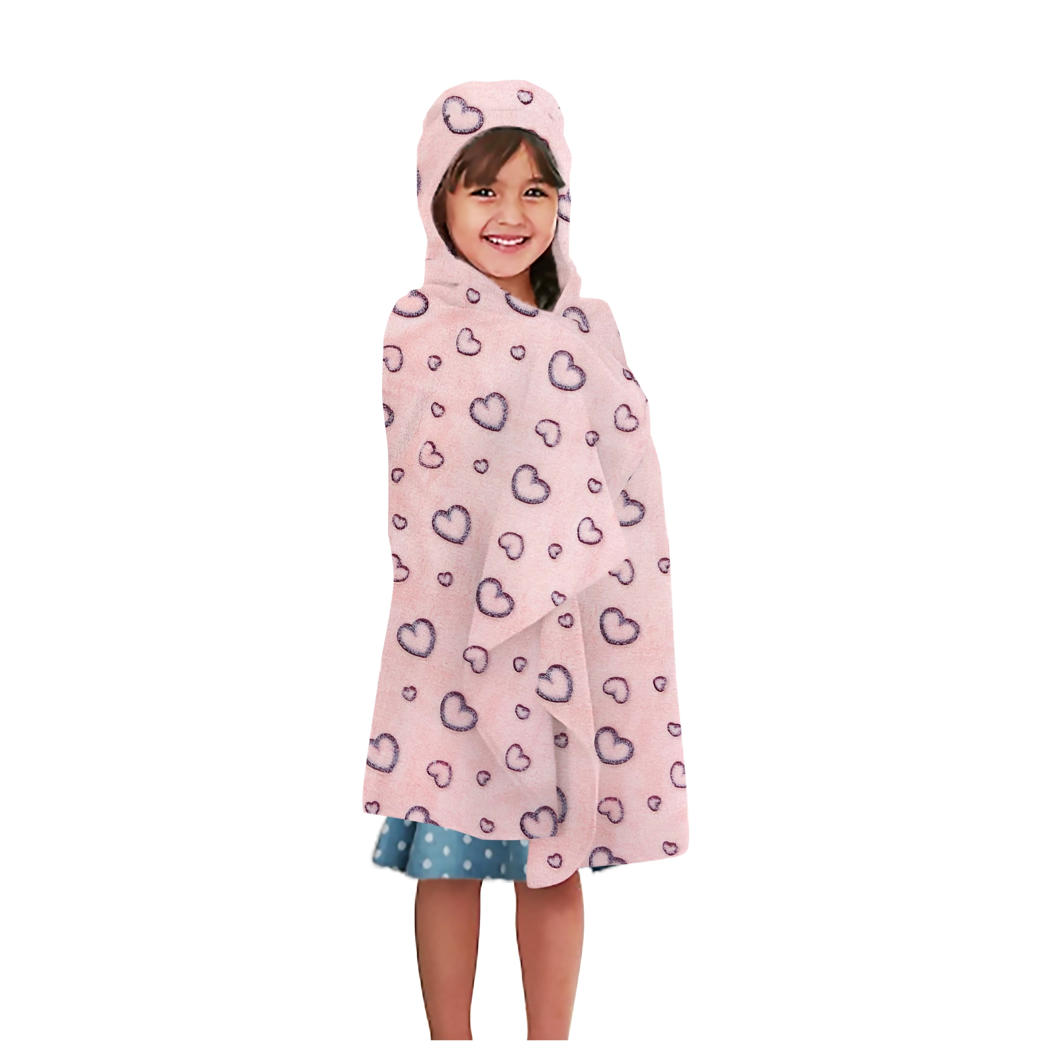 Kids Glow in the Dark Paw and Bones Hooded Throw