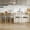 Gold | 22in | 4pcs, variant on Modern Counter Height Bar Stools Set of 2/4 – 22/26 Inch Metal Dining Chairs, X-Shaped Backrest, Thick PU Leather Cushion, Footrest, Waterproof, Ideal for Kitchen Island, Dining Room