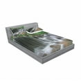thumbnail image 3 of Nature Bedding Set with Sheet & Covers, Waterfall at Forest in Tropical Environment Unusual Woodland Scenery, Printed Bedroom Decor 2 Shams, 4 Sizes, Forest Green Brown White, by Ambesonne, 3 of 3