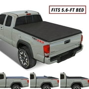 Kikito Soft Roll-Up Tonneau Cover Truck Bed for 2022 Tundra 5.6FT (66.7") Bed w/o Trail Edition (For Models Without The Deck Rail System)