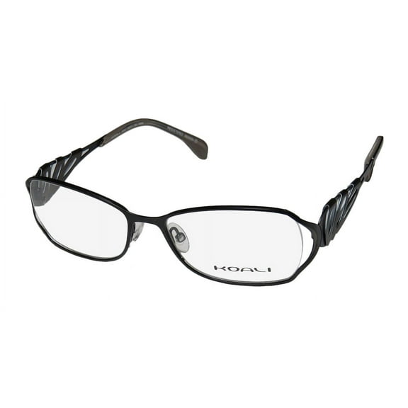 NEW KOALI 6918K MENS/WOMENS DESIGNER FULL-RIM BLACK / BROWN FRAME DEMO LENSES 52-17-135 EYEGLASSES/SPECTACLES