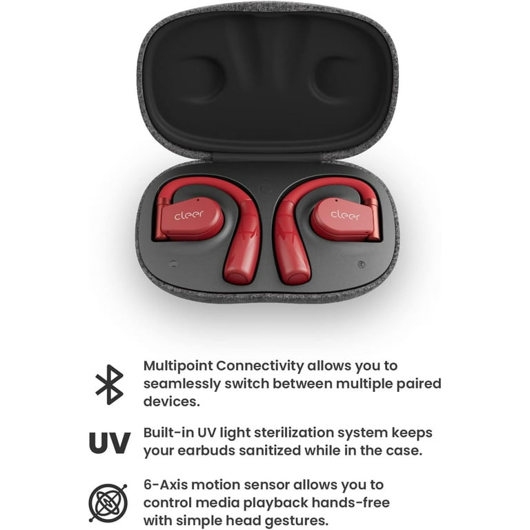 イヤホン Cleer ARC2 SPORTS Edition Black Red Cleer Arc II Sport (Black) Wireless open-ear earbuds at