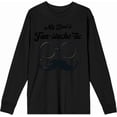 thumbnail image 4 of My Dad Is Fan-Tache-Tic Dad Jokes for Father's Day Adult Black Crew Neck Long Sleeve Tee-Medium, 4 of 6