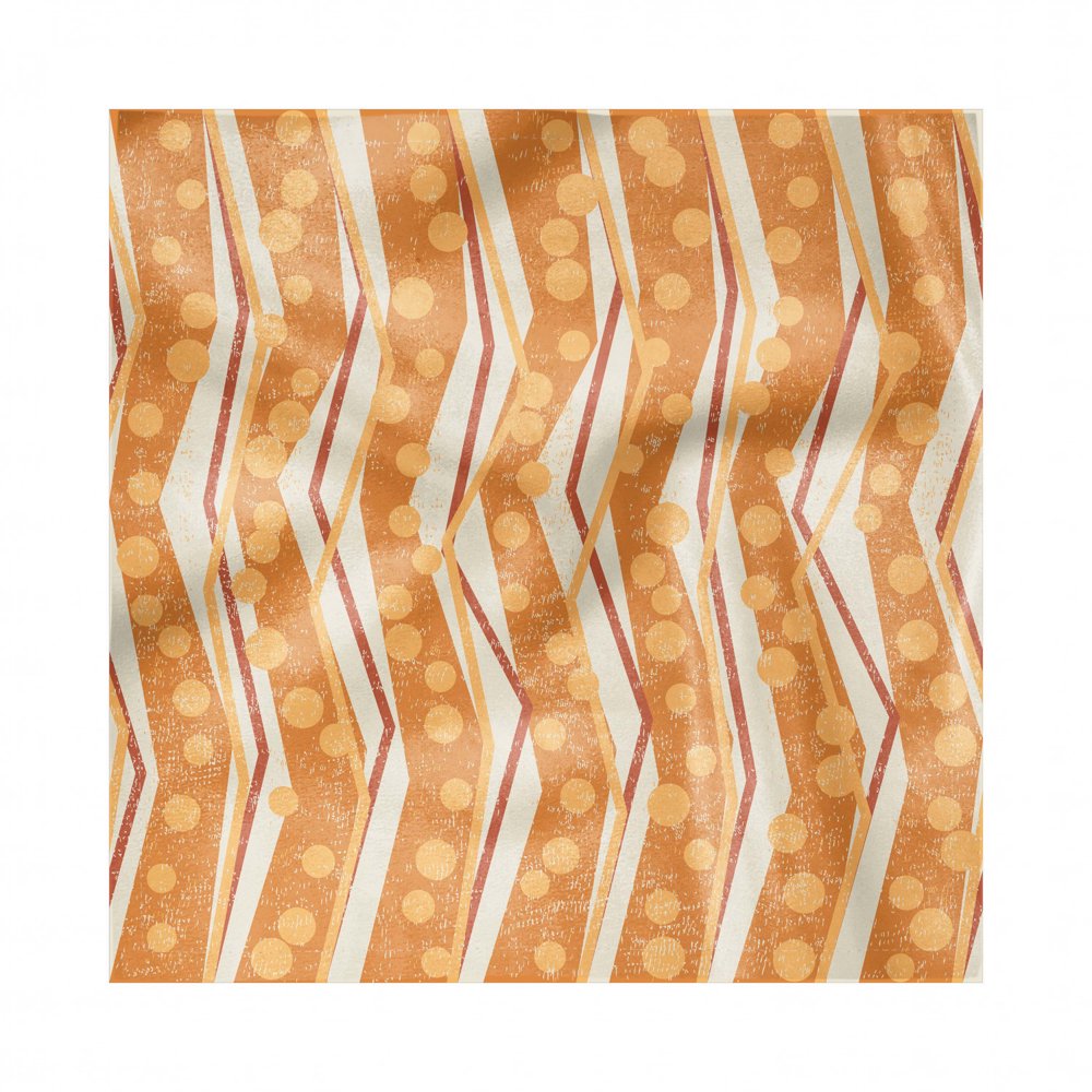 Burnt Orange Decorative Napkins Set of 4, Chevron Zigzags Pattern with