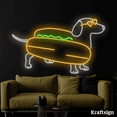 thumbnail image 4 of Craftnamesign Dachshund Dog Neon Sign, Hotdog Signs, Fast Food Shop Decor, 4 of 4