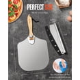 thumbnail image 2 of Pala para pizza Mooues de aluminio 36 x 40 cm con mango plegable, 2 of 6