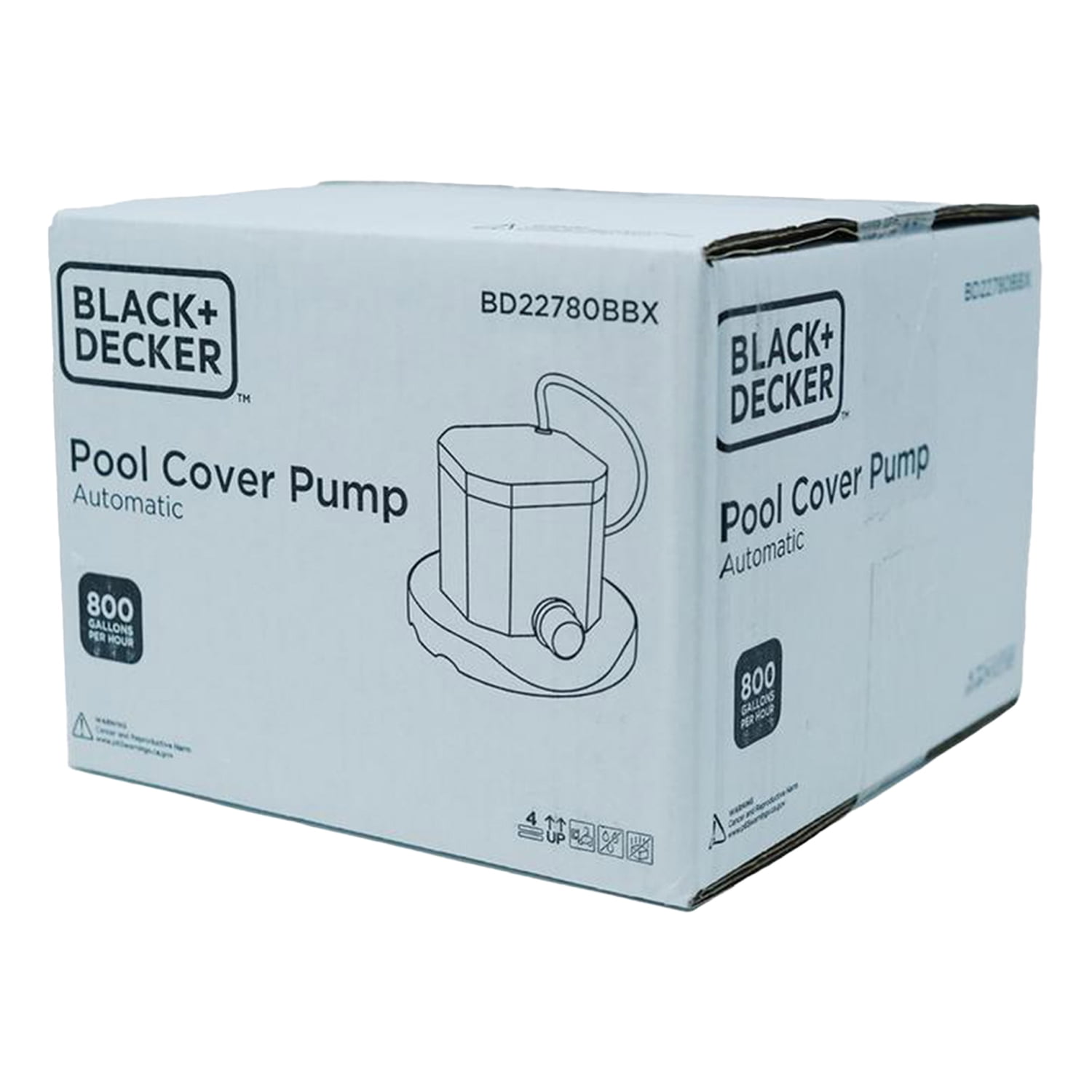 Black + Decker 350 GPH 0.25 HP Automatic Submersible Swimming Pool