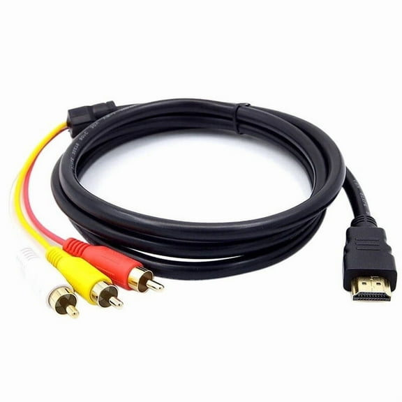 HDMI-compatible To 3RCA Cable 1.5M Audio Video Wire Cable Connector Adapter for Set-Top Box To TV