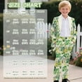 thumbnail image 7 of Xoenoiee Tropical Palm Leaves Print Kids Boys Suit 2 Piece Kids Formal Blazer Jacket Pants Set 2 Piece Formal Wear Outfit for Wedding, Size 6-7 Years, 7 of 7