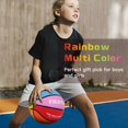 thumbnail image 4 of Balón de baloncesto para niños AXGUIQ, tamaño 4, 65 cm, goma arcoíris, 4 of 9