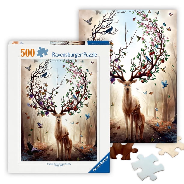 Puzzle Ravensburger Ciervo Mágico 500 piezas Arte vibrante