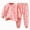 R599-Light Pink, variant on NOLDARES Baby Kids Toddler Girl Cute 2 Piece Fall Clothes Long Sleeve Round Neck Top and Cozy Joggers Outfits Clothing(Red,5-6 Y)