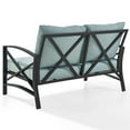 thumbnail image 5 of Afuera Living Metal/Fabric Patio Loveseat in Mist Green/Black, 5 of 10