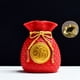 thumbnail image 2 of Resina Artesanía Jarrón Estilo chino Bolsa de dinero En forma de sala de estar Adorno Escena Decoración Decoración Adorno de mesa para escena interior Disposición Rojo kenally HA059655-02B, 2 of 7