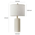 thumbnail image 4 of 23" Ceramic Table Lamp Set of 2, 3-Level Dimmable Farmhouse Bedside Lamps for Bedroom, Nightstand Lamps for Living Room, LED Bulb Included, 4 of 6