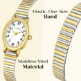 thumbnail image 4 of Gold Watches for Women Easy Read Ladies Quartz Wrist Watch with Stainless Steel Expansion Band Waterproof Watch Gift for Woman, 4 of 9