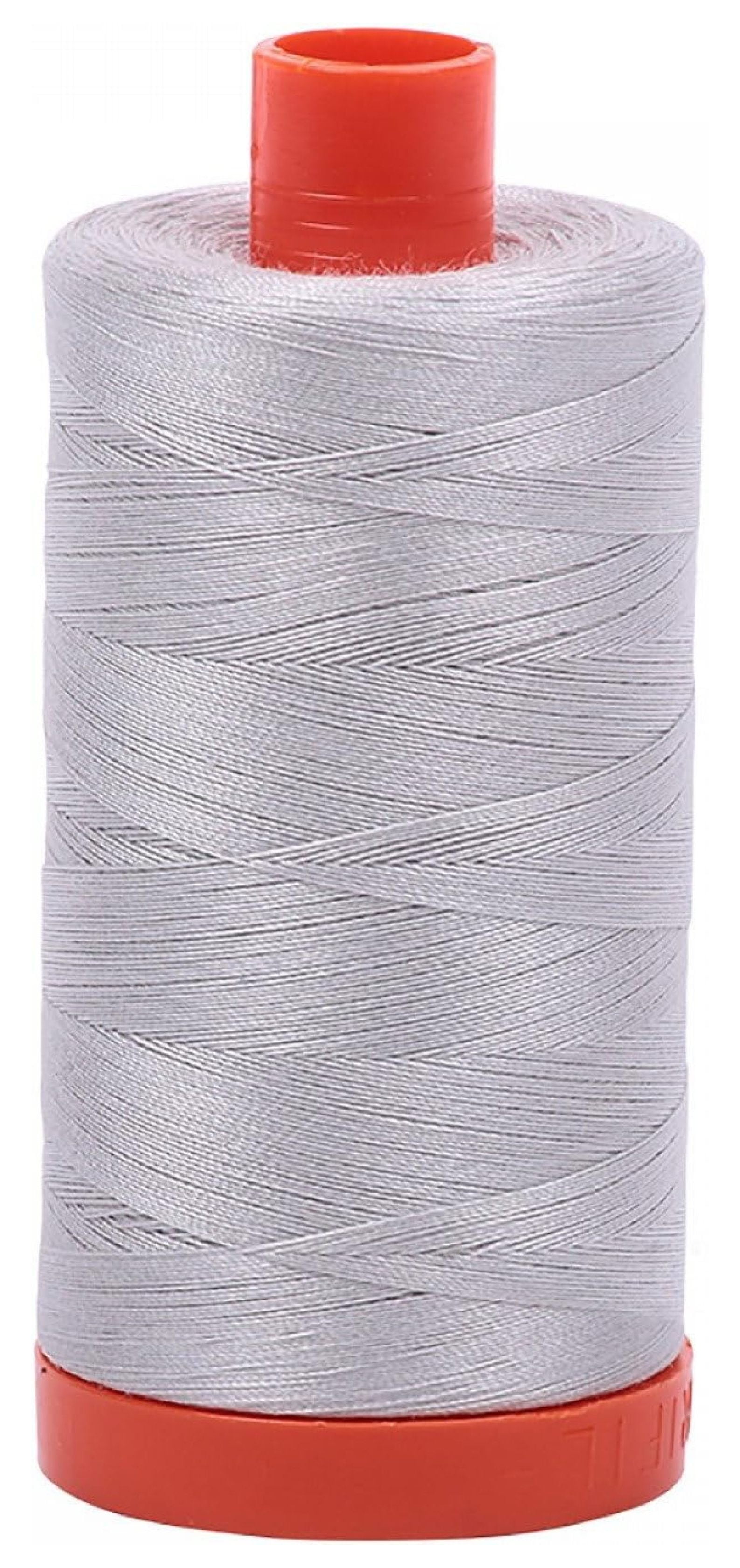 Mako 50wt Cotton Thread Bundle - Large Spools for Quilting, Embroidery & Sewing - White, Black, Aluminum & Natural White - 1422 Yards Each